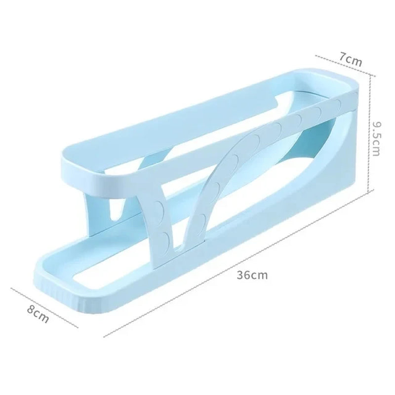 Automatic Scrolling Egg Rack Holder Storage Box Egg Basket Container Organizer Rolldown Refrigerator Egg Dispenser for Kitchen