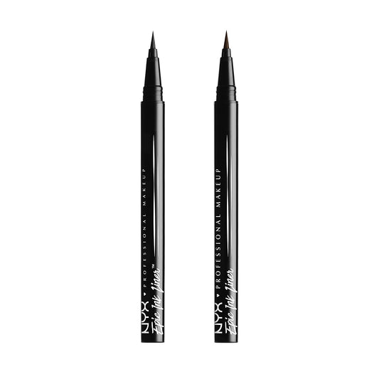 Epic Ink Liner, Waterproof Liquid Eyeliner - Black (Pack of 2), Vegan Formula