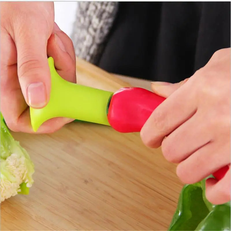 2Pcs Slicer Vegetable Cutter Pepper Fruit Tools Cooking Device Kitchen Seed Remover Creative Corer Cleaning Coring Gadget