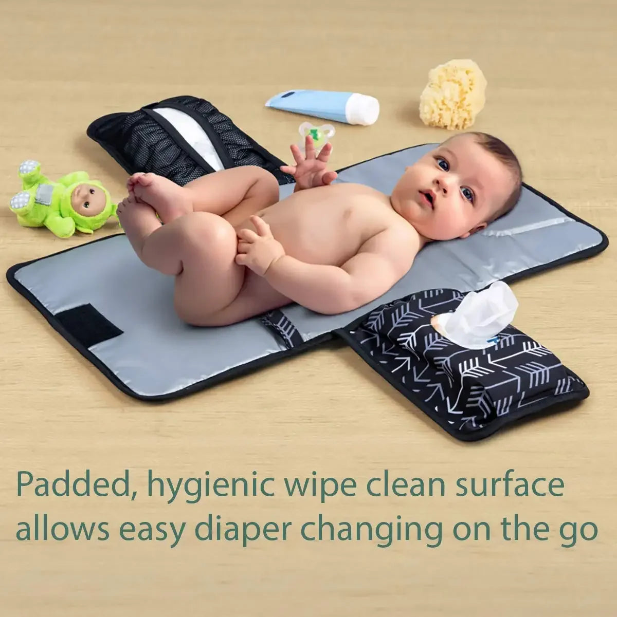 Portable Baby Changing Pad Diaper Mat for Newborn Stroller Nappy Bag One-Hand Diaper Changing Pad Babies Accessories