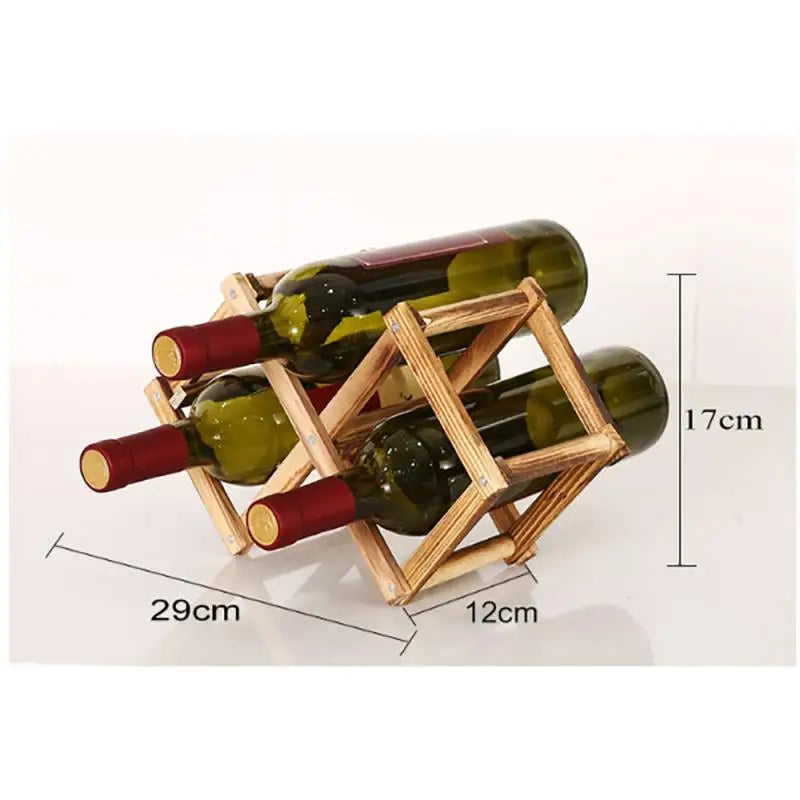 3/6/10 Bottles Collapsible Wooden Wine Racks Cabinet Stand Holders Wood Shelf Organizer Storage for Retro Display Cabinet