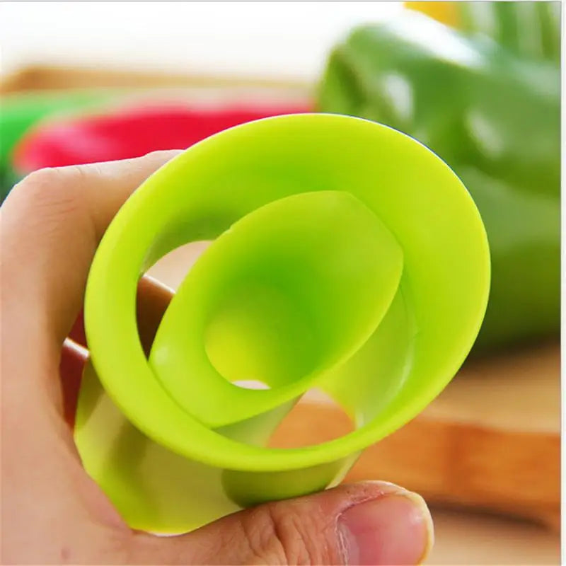 2Pcs Slicer Vegetable Cutter Pepper Fruit Tools Cooking Device Kitchen Seed Remover Creative Corer Cleaning Coring Gadget