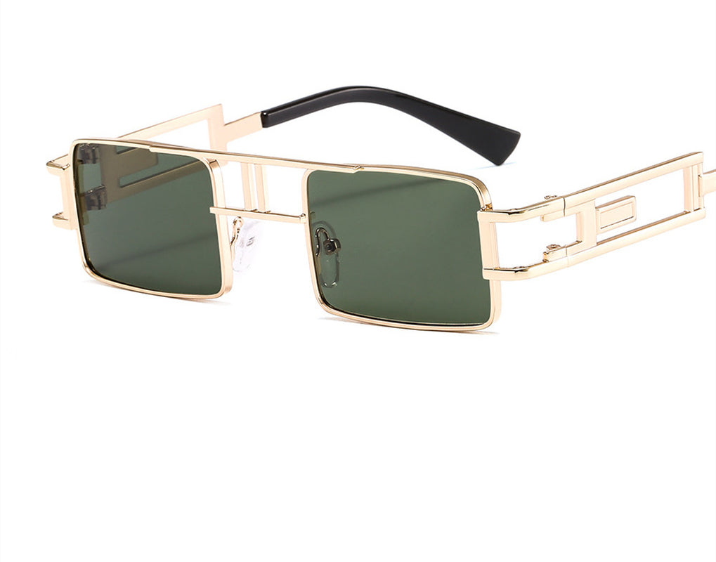 Rimless Rectangle Sunglasses Square Fashion Hip-Hop Sunglasses Tide Ins Retro Street Beat Cut Edge Sunglasses