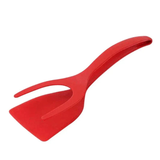 2 in 1 Nylon Grip Flip Tongs Egg Spatula Tongs Steak Spatula Tongs Clamp Pancake Fried Turners Kitchen Accessorie