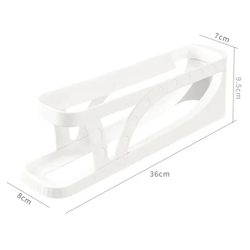 Automatic Scrolling Egg Rack Holder Storage Box Egg Basket Container Organizer Rolldown Refrigerator Egg Dispenser for Kitchen