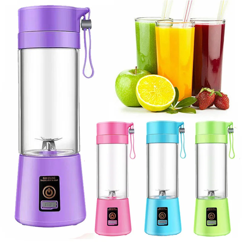 Electric Orange Fruit Smoothie Food Juicer Blender Cup Personal Wireless Rechargeable Usb Mini Hand Portable Blender Usb Blender
