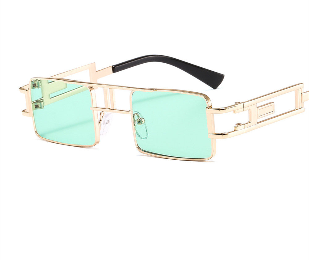 Rimless Rectangle Sunglasses Square Fashion Hip-Hop Sunglasses Tide Ins Retro Street Beat Cut Edge Sunglasses