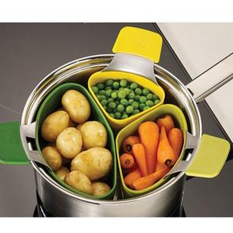 3 SET STAINLESS STEEL FOOD STEAMER