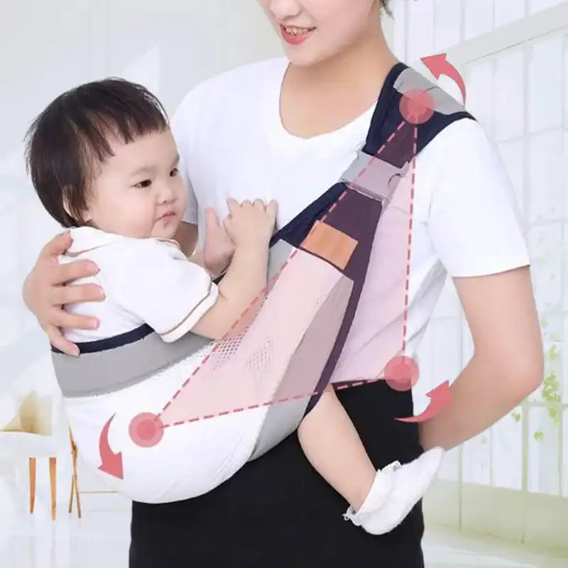 Lightweight Baby Carriers Strap for Infants Toddlers Multifunctional with Adjustable Shoulder Baby Carrier Comfortable