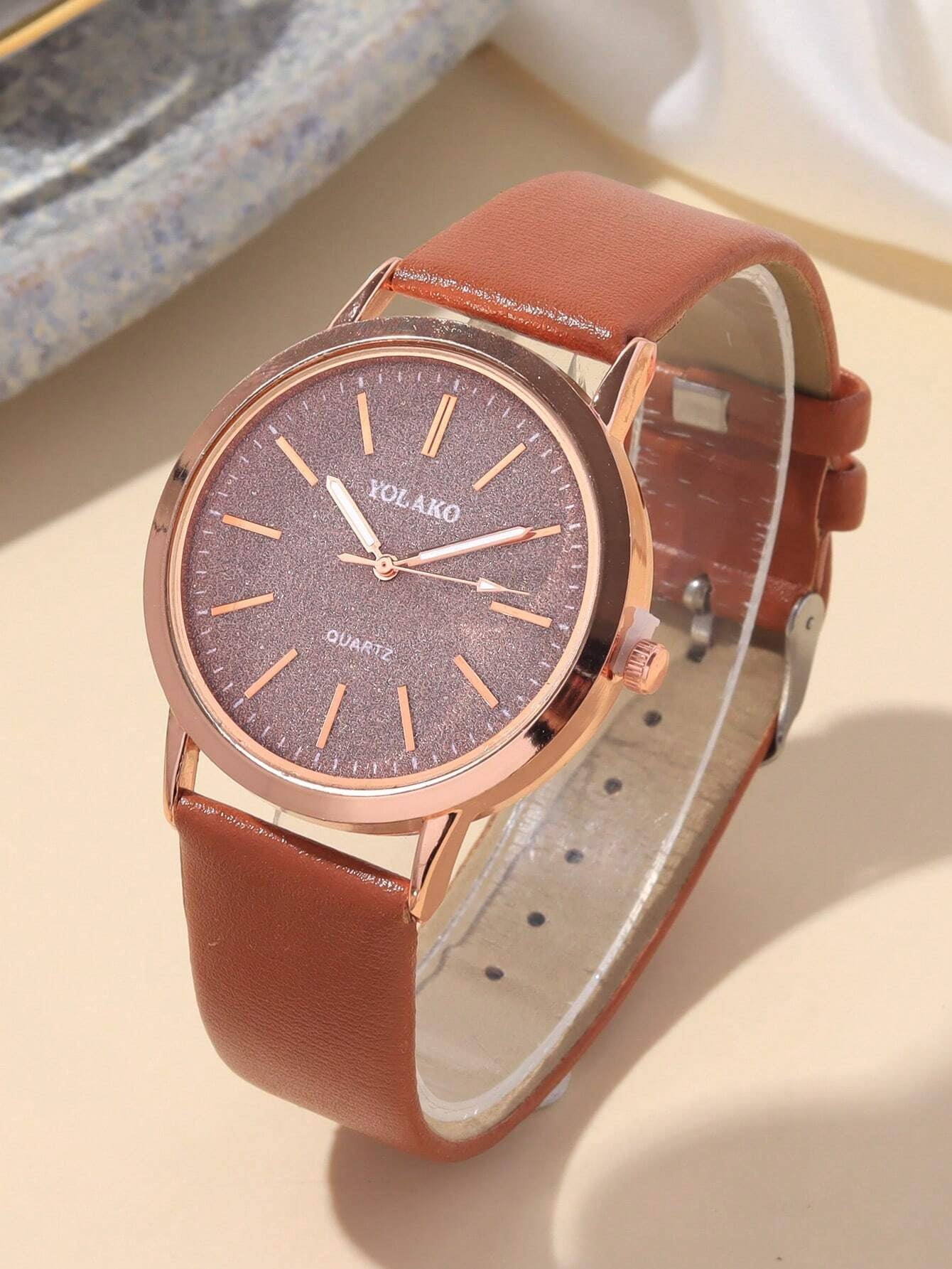 1Pc Fashion Classic PU Leather Women'S Watch, Casual Quartz Watch Clock Trend Starry Sky Women'S Watch as a Gift for Students Returning to School