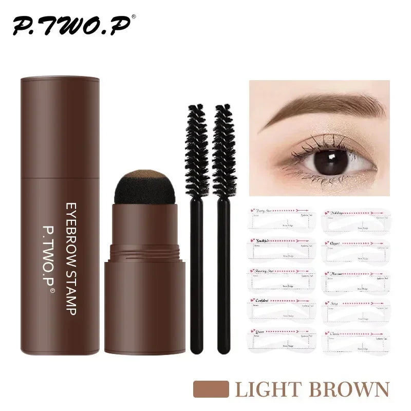 Complete Eyebrow Powder Stamp Shaping Kit Makeup Brushes Eyebrow Paint Eyebrow Pencil Eye Brows Stencil Hairline Enhance Stick